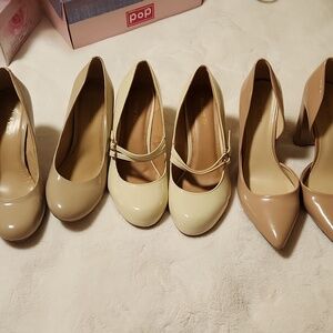 Nude heels sz 9